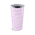 20oz Pink Watercolor Stripe Tumbler