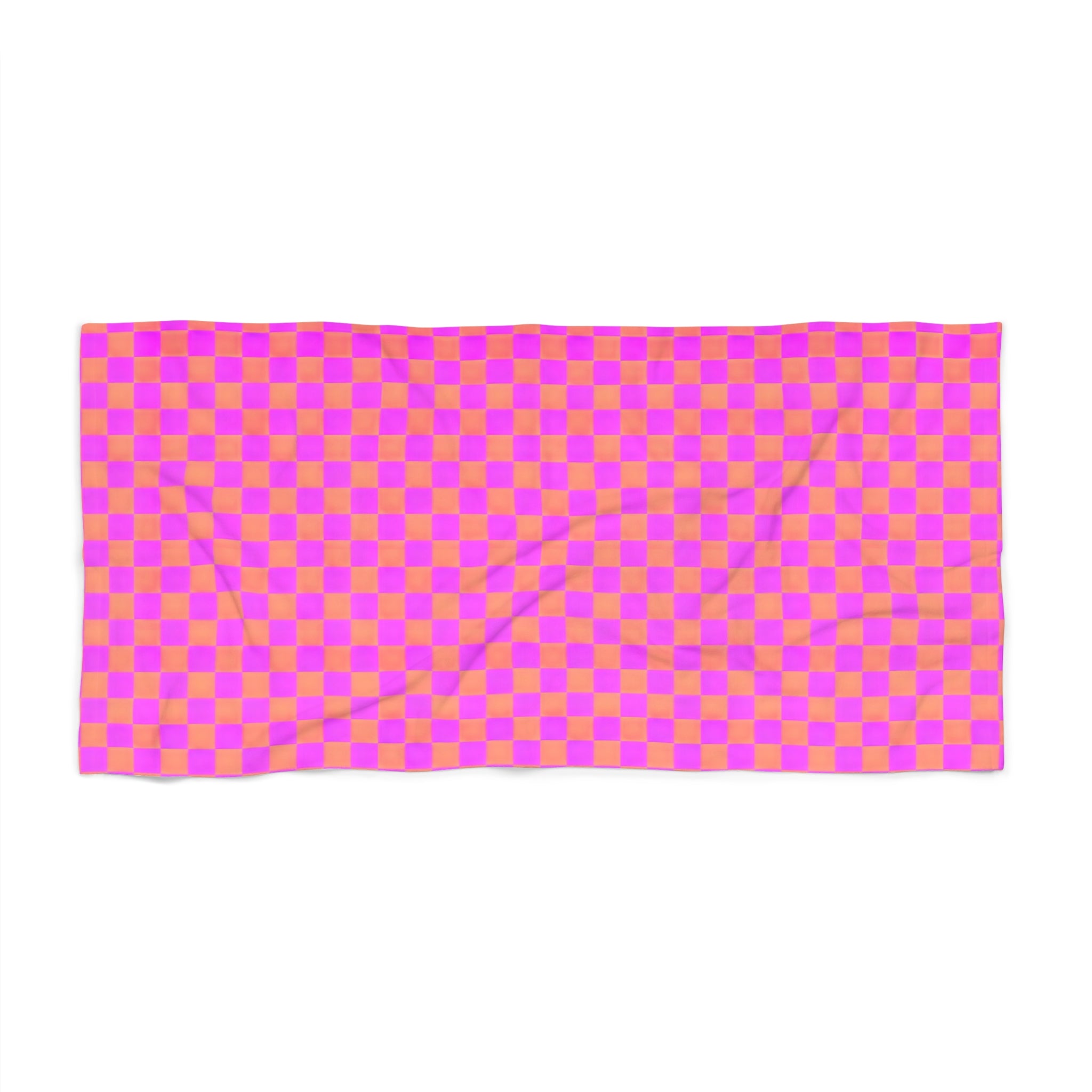 Pink & Orange Checkerboard  Towel