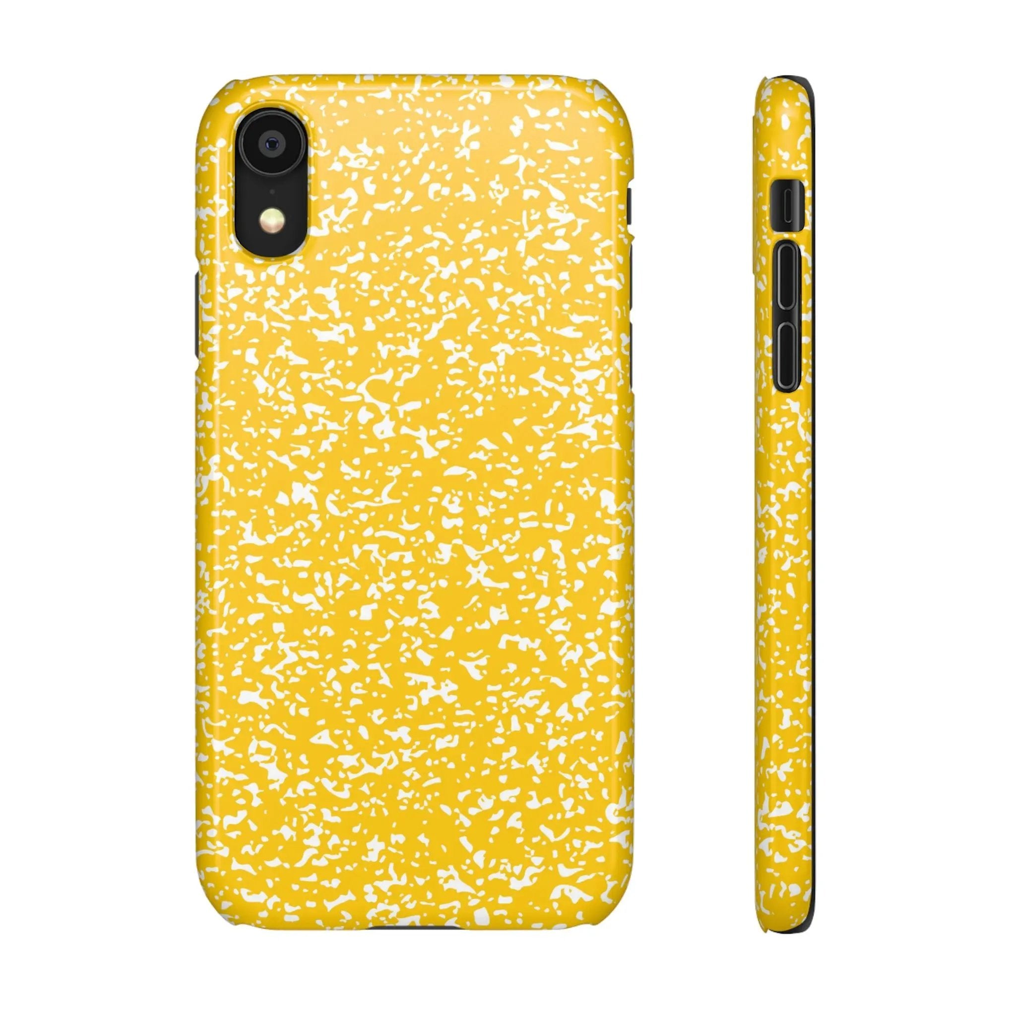 Like&Share Vibrant Yellow Snap Case - Fun & Stylish Phone Protection Printify