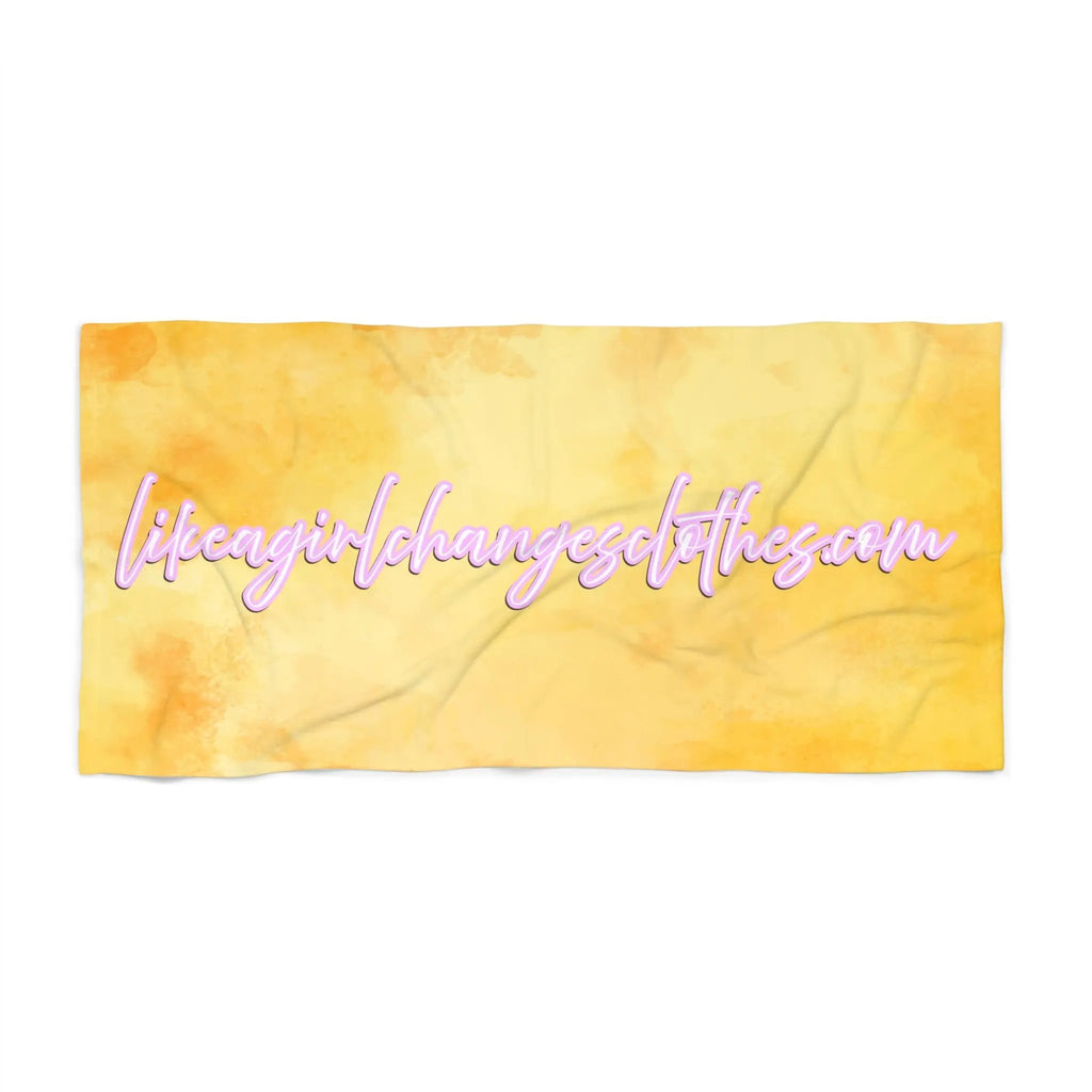 Sunshine Beach Towel - Life a Girl Changes Clothes - Vibrant Summer Vibes Printify