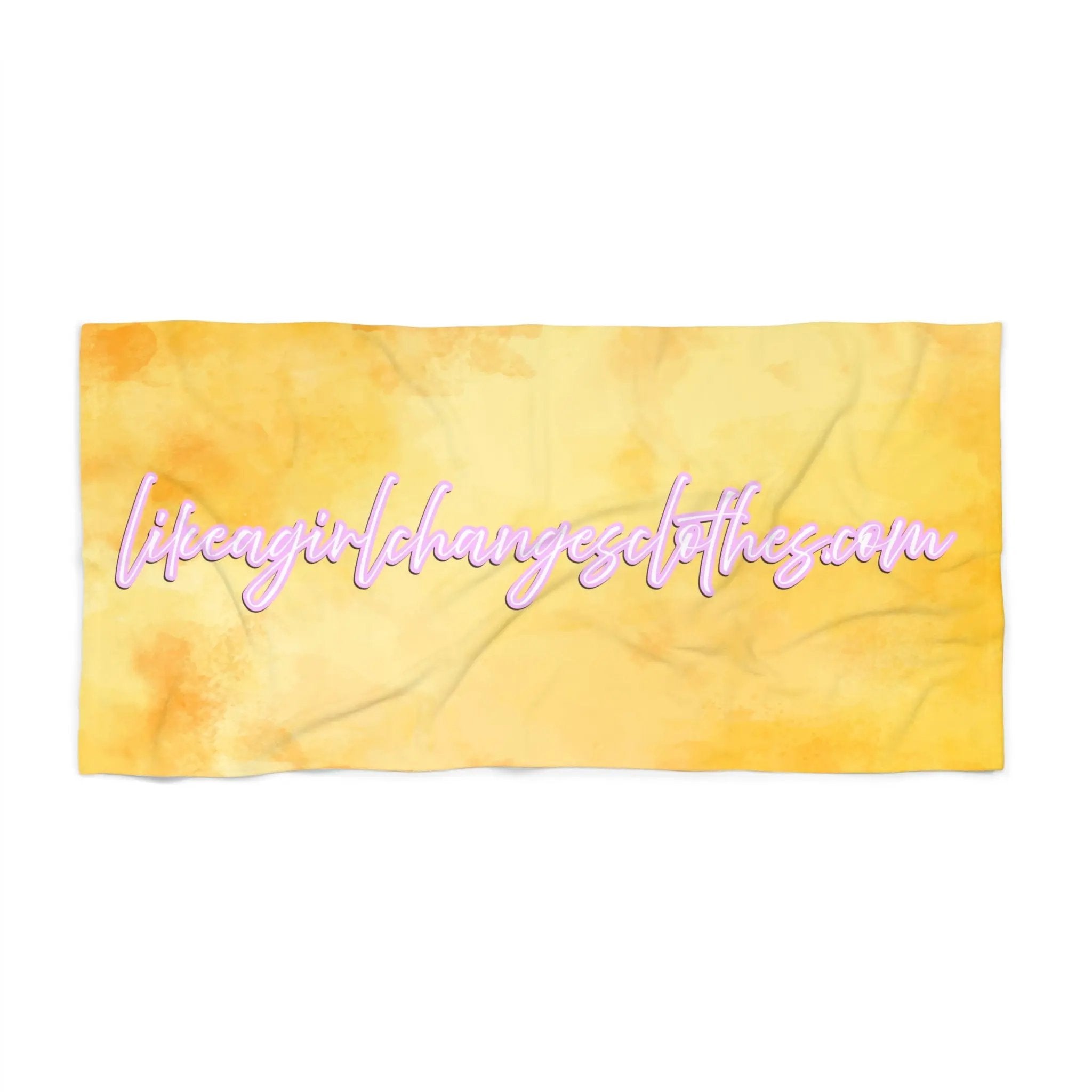 Sunshine Beach Towel - Life a Girl Changes Clothes - Vibrant Summer Vibes Printify