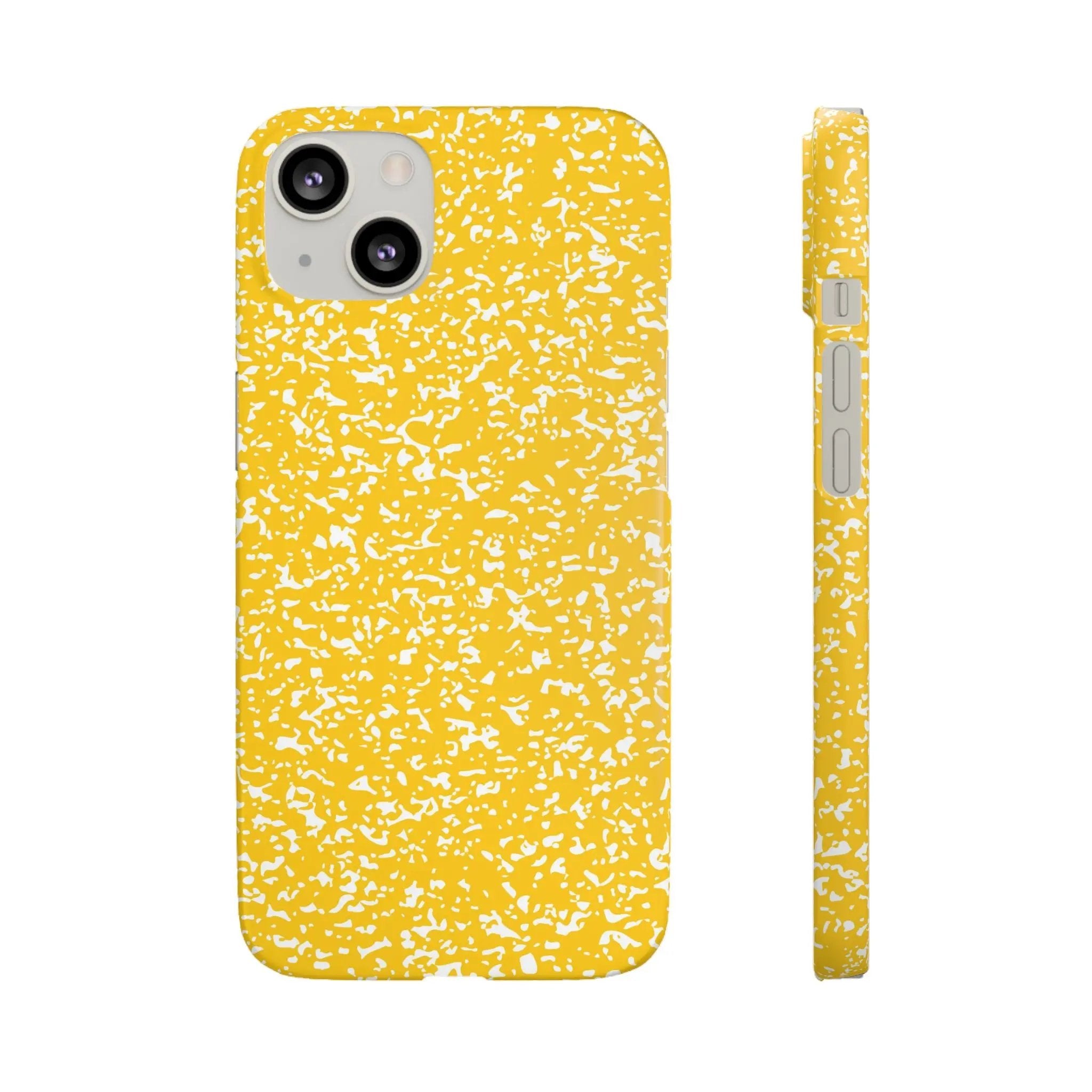 Like&Share Vibrant Yellow Snap Case - Fun & Stylish Phone Protection Printify