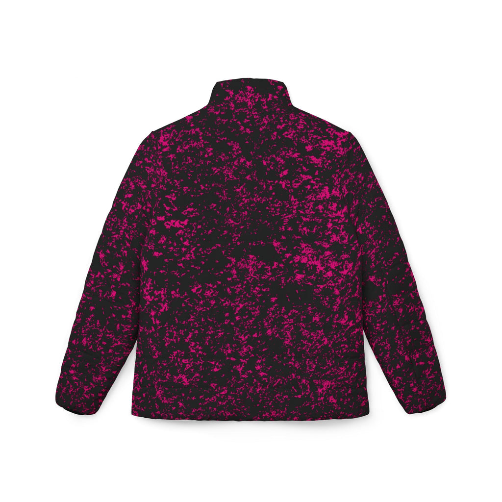 Women’s Puffer Jacket — Magenta Nebula All-Over Print