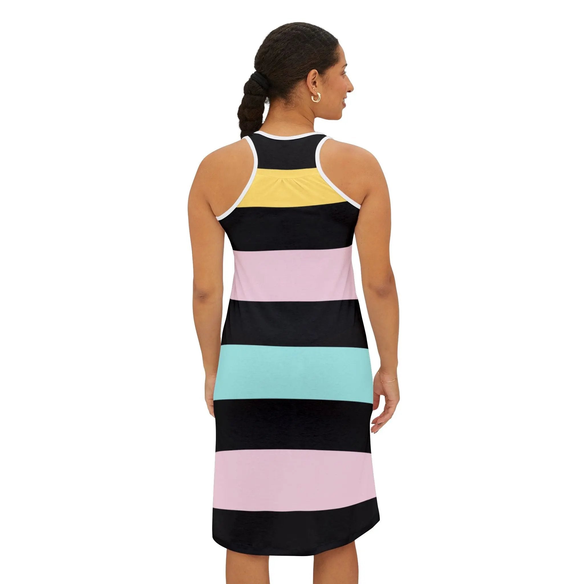 Colorful Striped Women's Racerback Dress - Casual Summer Vibes Printify