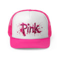 Girls and Caps Vibrant Pink Splash Trucker Cap for Bold Style Printify