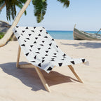 Geometric Black Triangle Towel