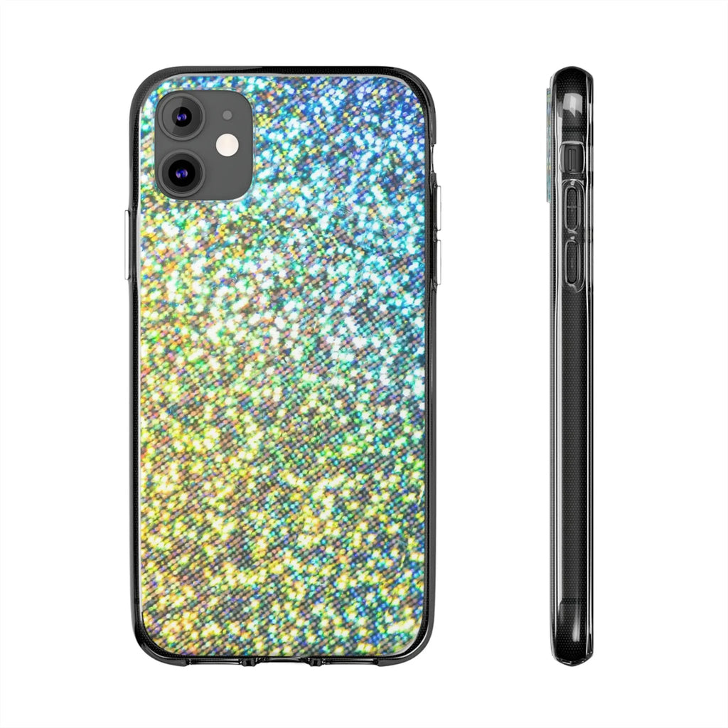 Like&Share Sparkling Clear Silicone Phone Case - Trendy Glitter Design for Stylish Protection Printify