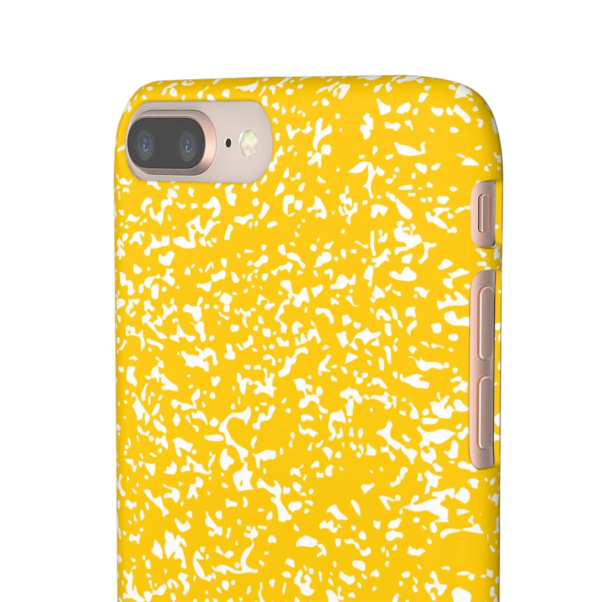 Like&Share Vibrant Yellow Snap Case - Fun & Stylish Phone Protection Printify