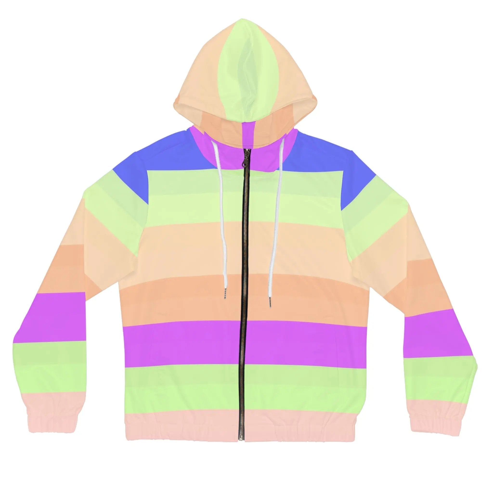 Like&Share Colorful Women’s Full-Zip Hoodie - Perfect for Spring and Summer Enjoyment Printify