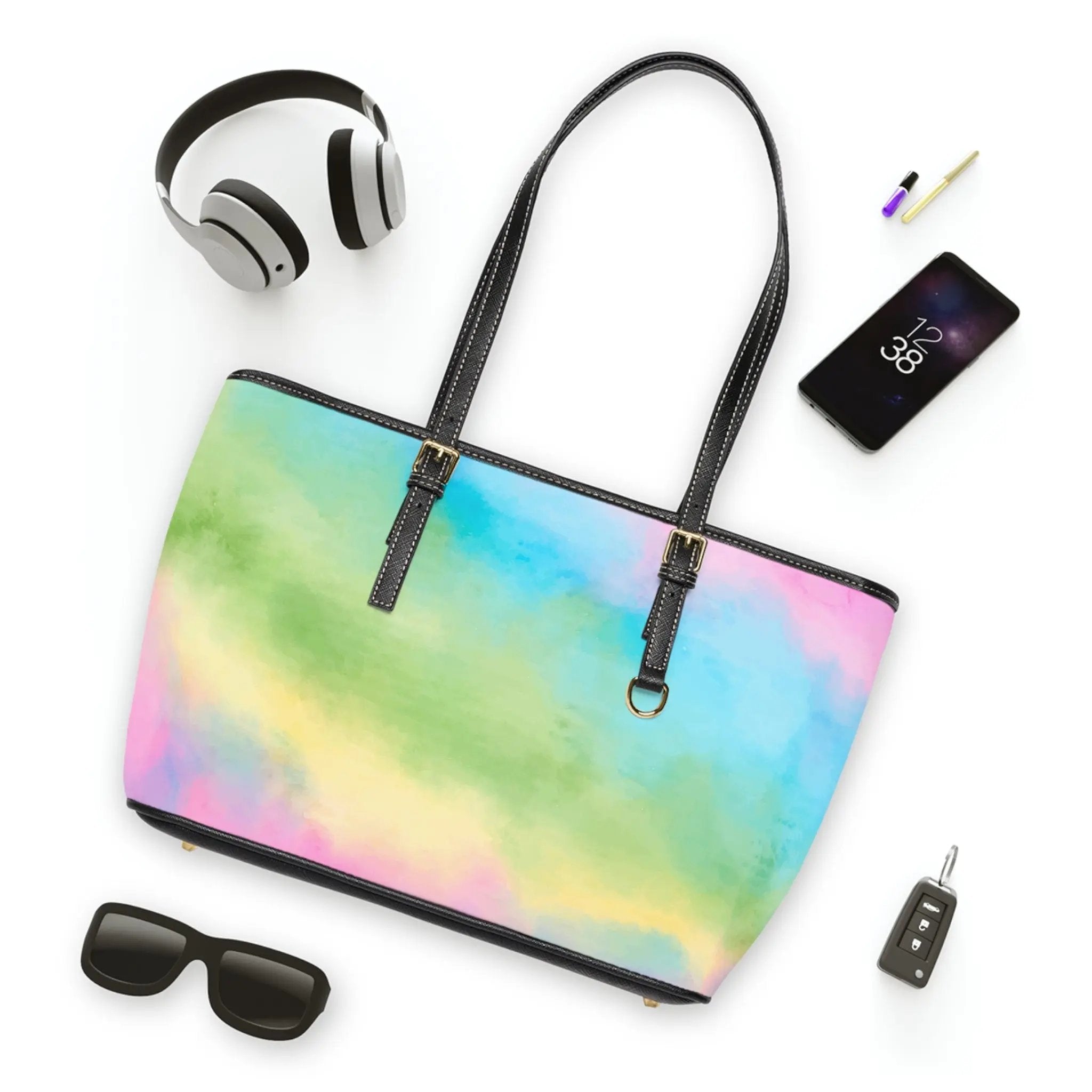 Hot like summer Colorful PU Leather Tote Bag – Trendy and Stylish Printify