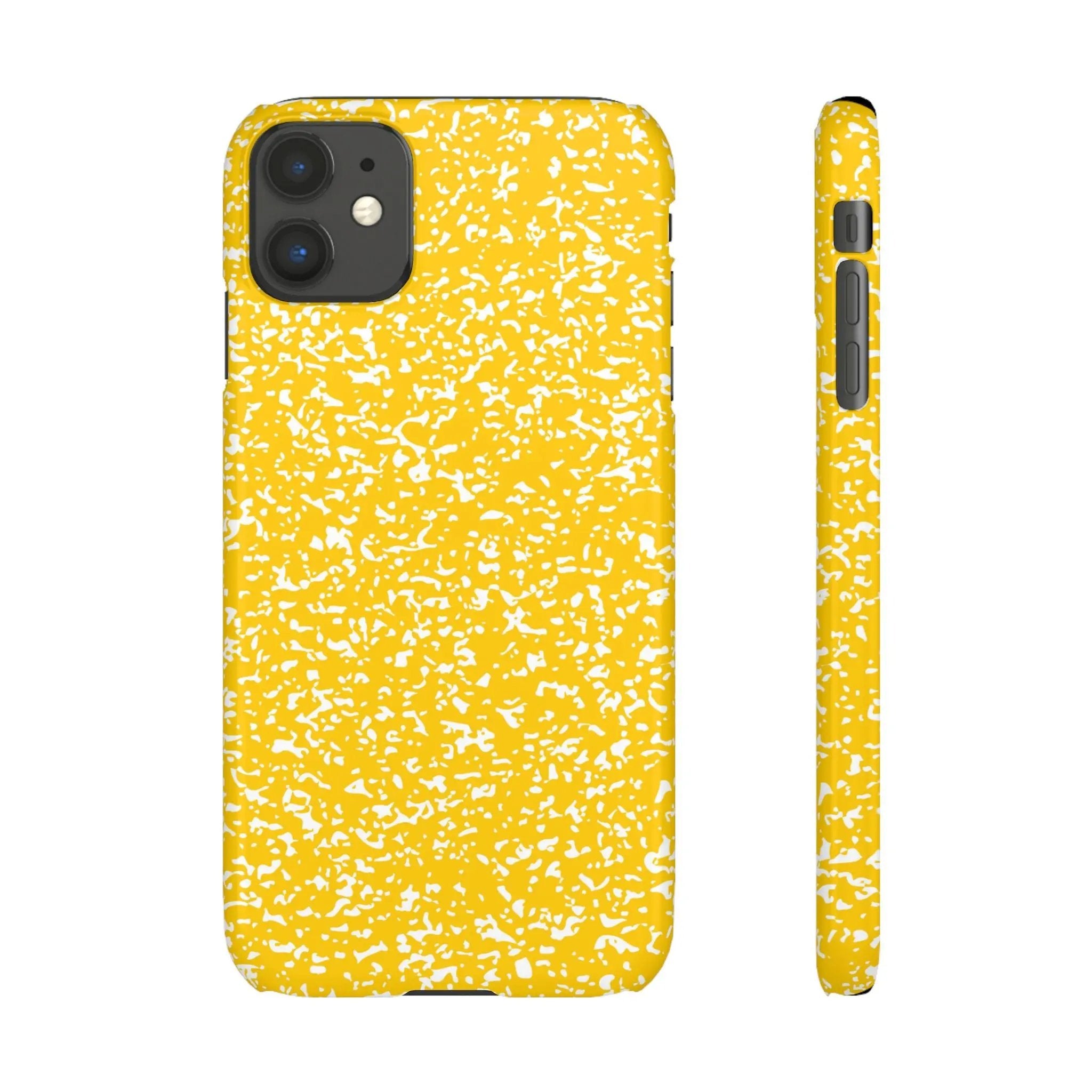 Like&Share Vibrant Yellow Snap Case - Fun & Stylish Phone Protection Printify