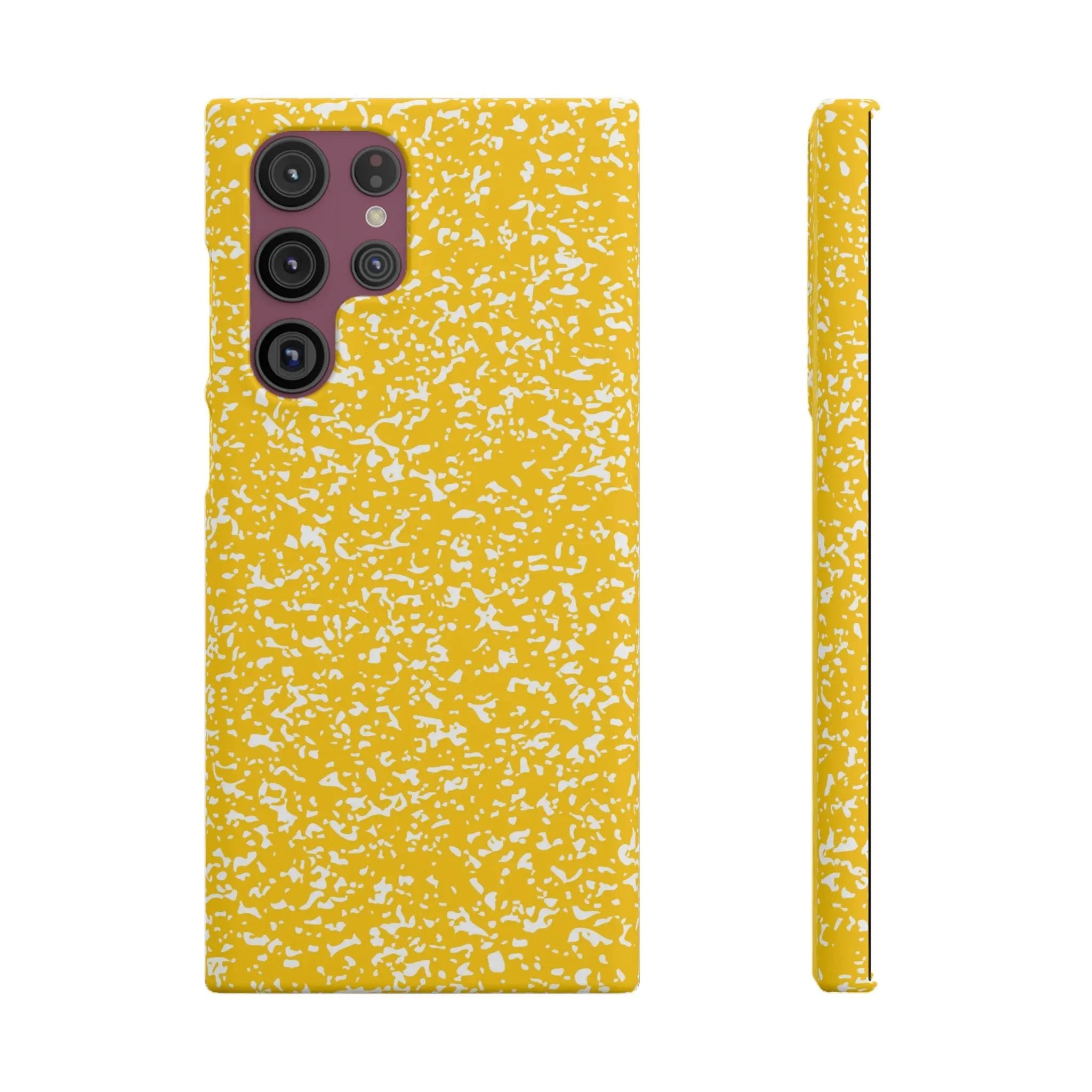 Like&Share Vibrant Yellow Snap Case - Fun & Stylish Phone Protection Printify