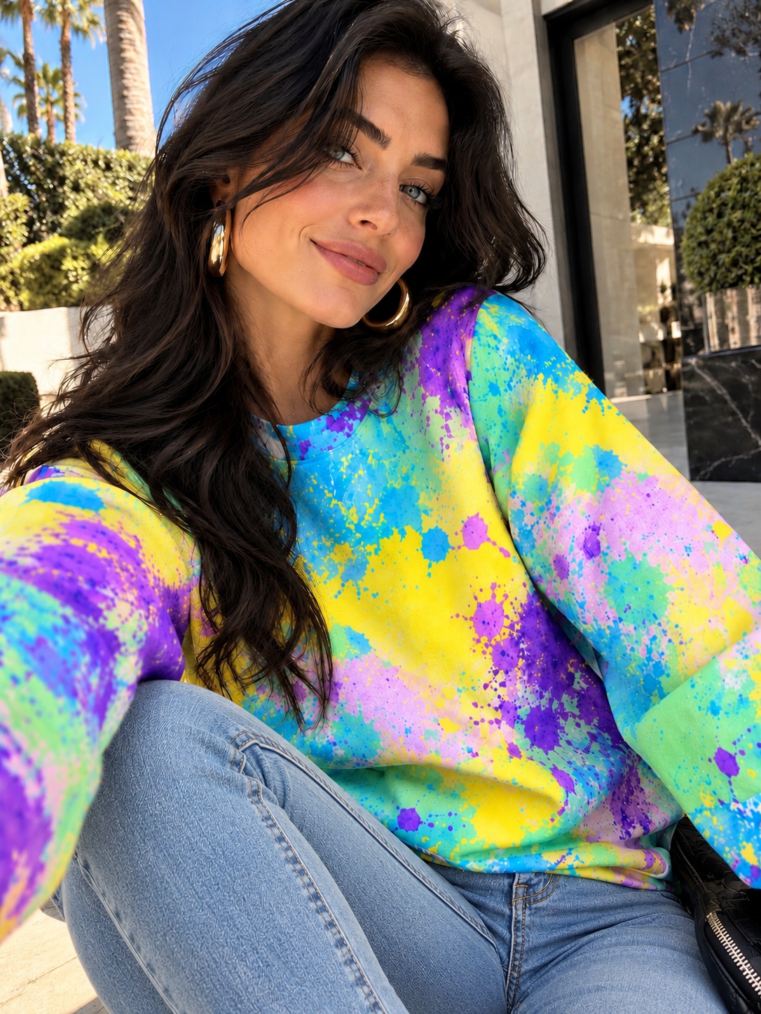 Oversized cotton sweatshirt