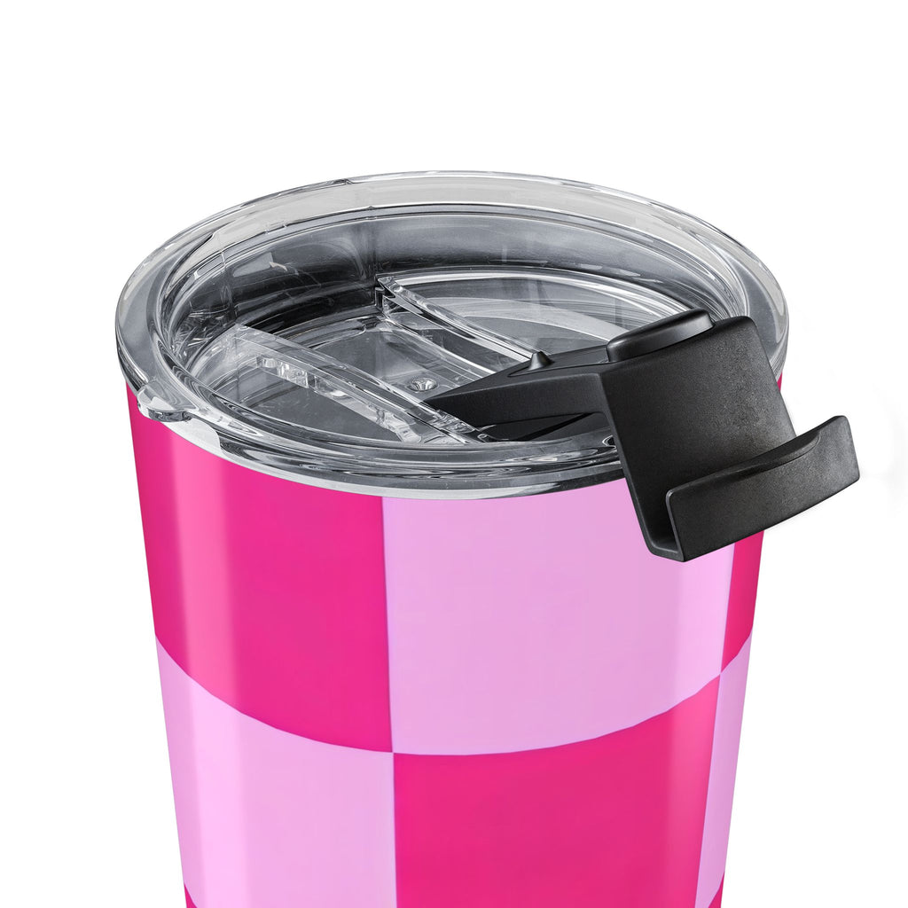 Pink Checker Tumbler