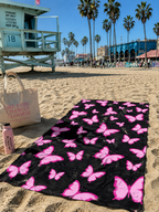 Pink Butterfly Towel