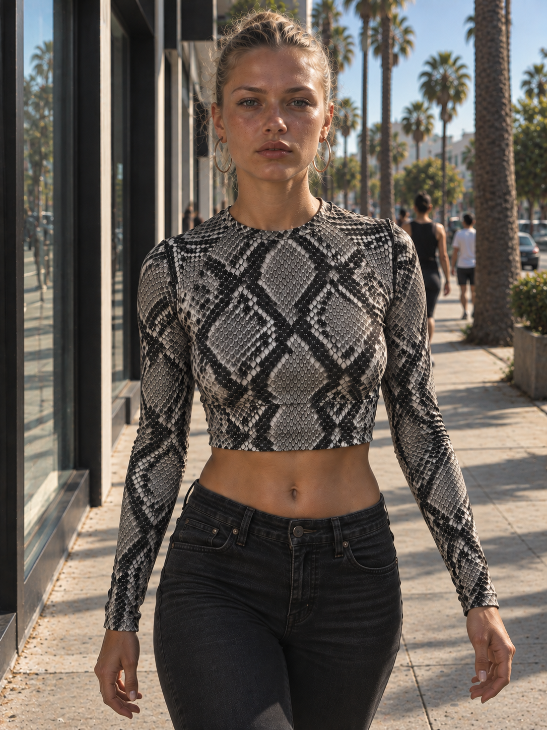 Snake skin rebel  crop top