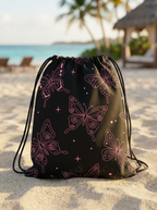 Midnight Butterfly Drawsting Bag