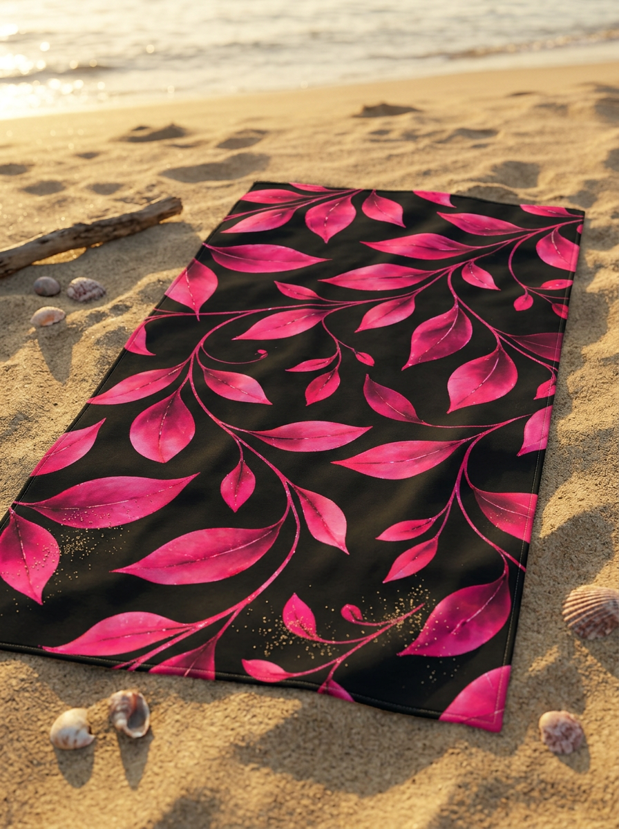 Midnight Palm Towel
