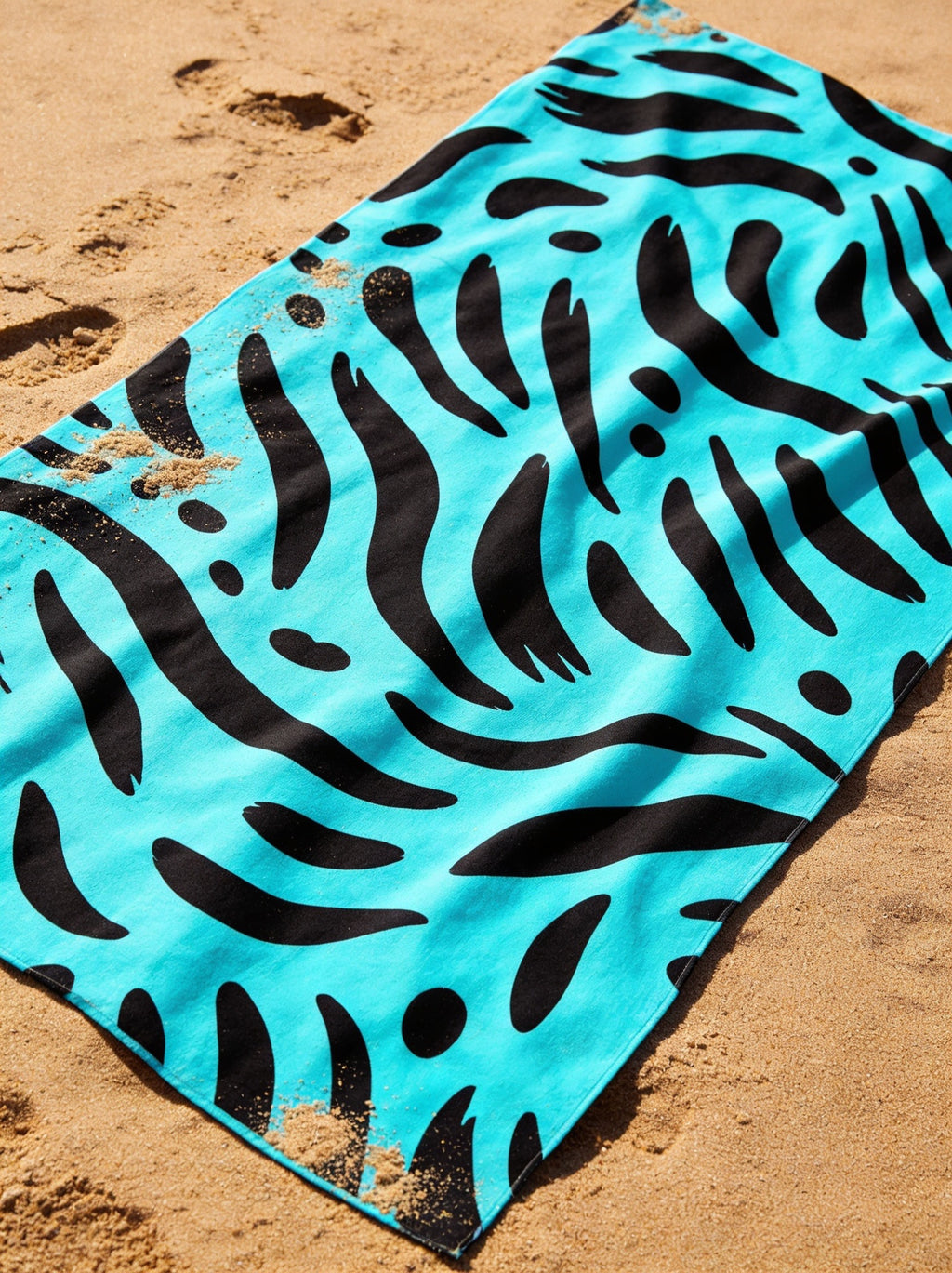Turquoise Zebra Towel