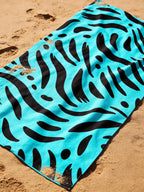 Turquoise Zebra Towel
