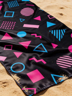 Retro Neon Geometric Towel