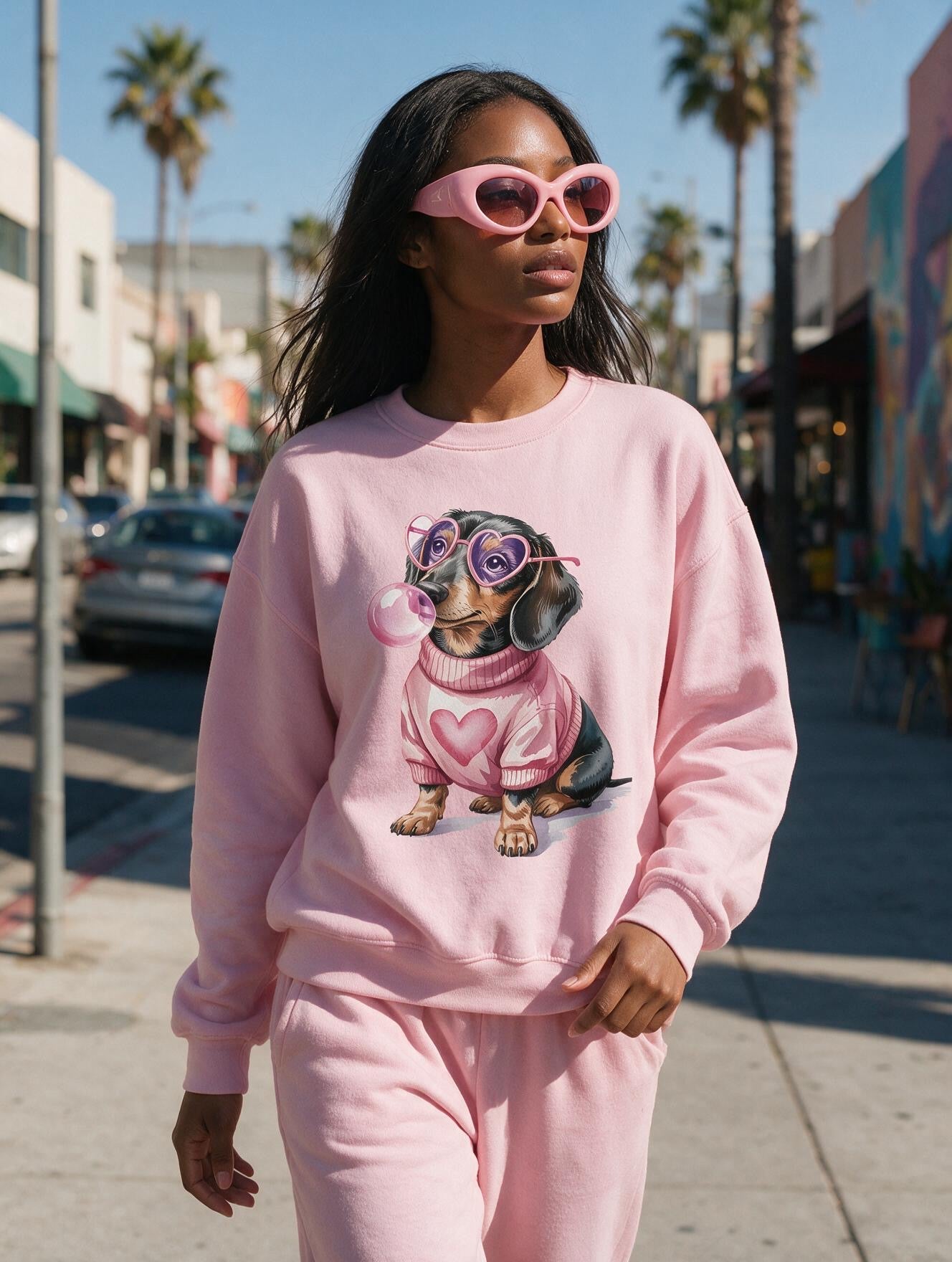 Pink Pup Love Sweatshirt