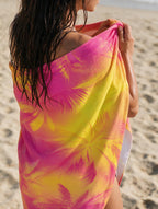 Tropical Palm Sunset  Towel