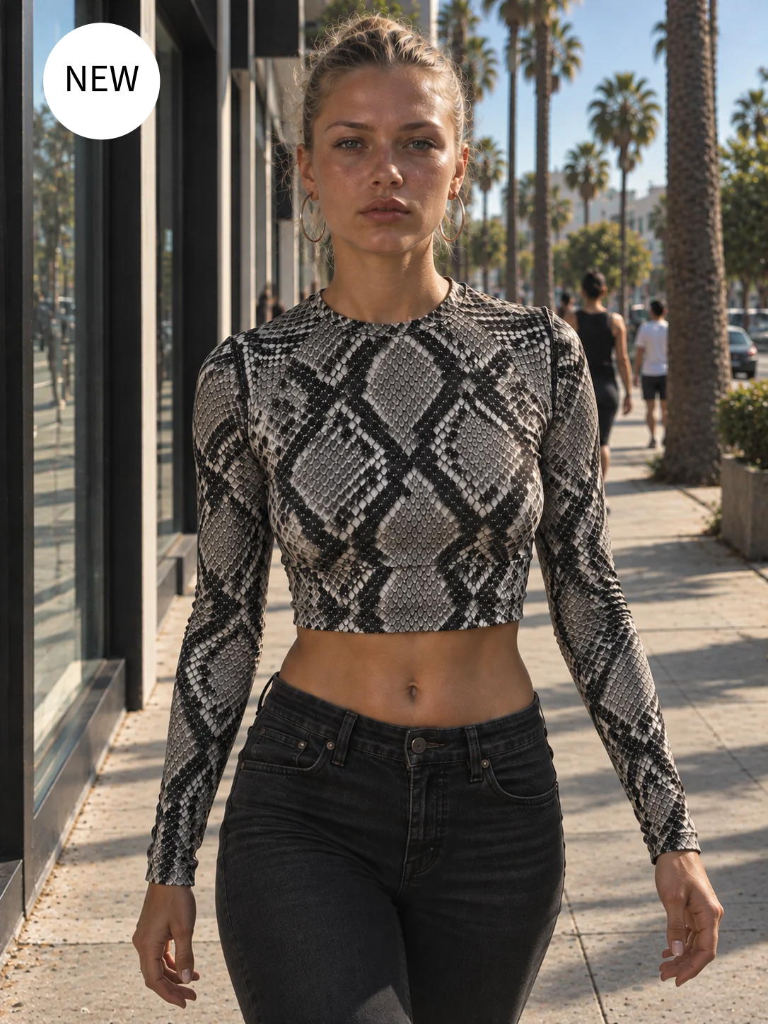 Snake skin rebel  crop top
